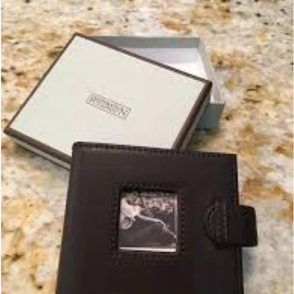 Leather Mini Wallet style (12) page Photo Album, Restoration Hardware Company.